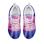 Purple Plasma Ball Print White Sneakers