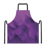 Purple Polygonal Geometric Print Apron