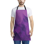 Purple Polygonal Geometric Print Apron