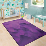 Purple Polygonal Geometric Print Area Rug