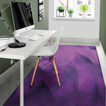 Purple Polygonal Geometric Print Area Rug