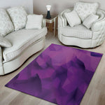 Purple Polygonal Geometric Print Area Rug