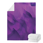 Purple Polygonal Geometric Print Blanket