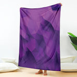 Purple Polygonal Geometric Print Blanket
