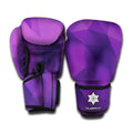 Purple Polygonal Geometric Print Boxing Gloves