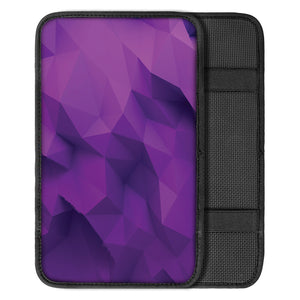 Purple Polygonal Geometric Print Car Center Console Cover