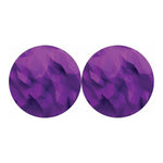 Purple Polygonal Geometric Print Car Coasters