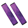Purple Polygonal Geometric Print Car Seat Belt Covers