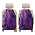 Purple Polygonal Geometric Print Car Seat Organizers
