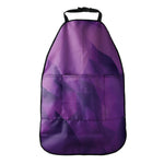 Purple Polygonal Geometric Print Car Seat Organizers