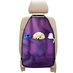Purple Polygonal Geometric Print Car Seat Organizers