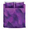 Purple Polygonal Geometric Print Duvet Cover Bedding Set