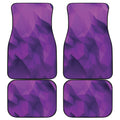 Purple Polygonal Geometric Print Front and Back Car Floor Mats