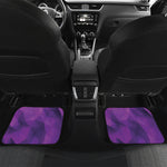 Purple Polygonal Geometric Print Front and Back Car Floor Mats