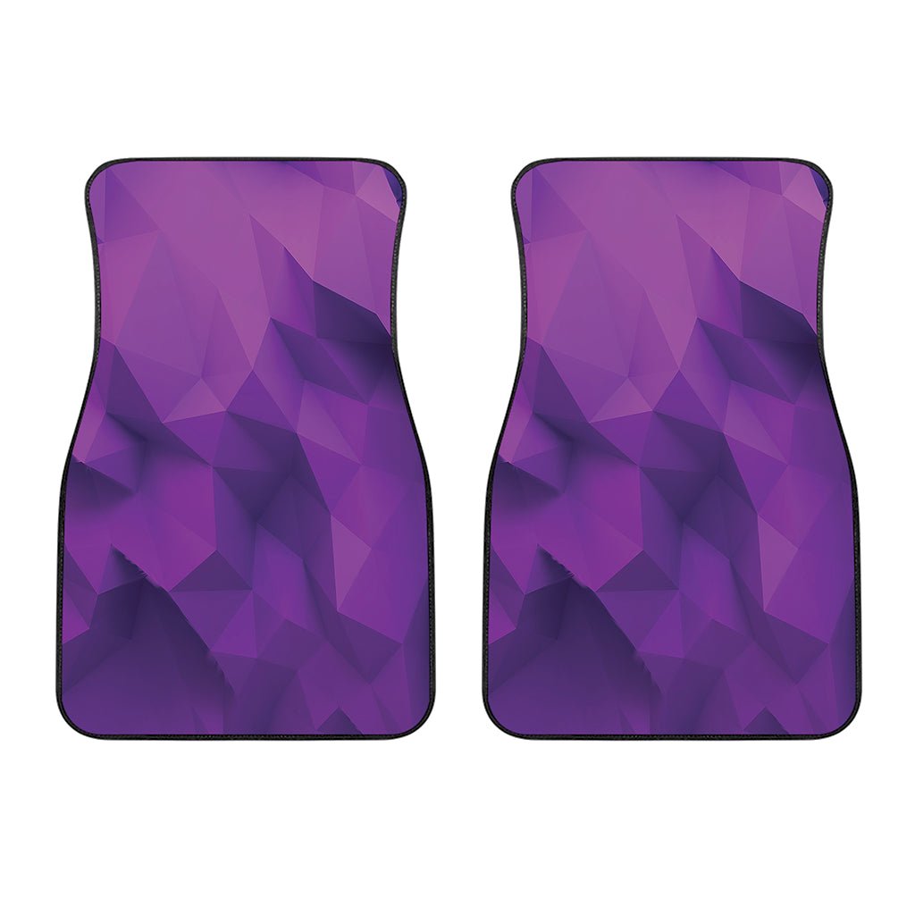 Purple Polygonal Geometric Print Front Car Floor Mats