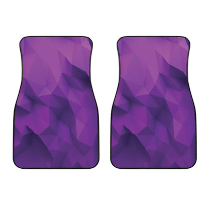 Purple Polygonal Geometric Print Front Car Floor Mats