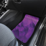Purple Polygonal Geometric Print Front Car Floor Mats