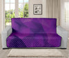 Purple Polygonal Geometric Print Futon Protector