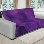 Purple Polygonal Geometric Print Futon Protector