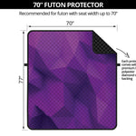 Purple Polygonal Geometric Print Futon Protector