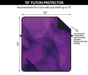 Purple Polygonal Geometric Print Futon Protector