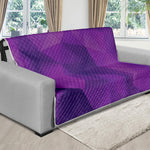 Purple Polygonal Geometric Print Futon Protector