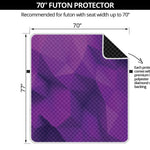 Purple Polygonal Geometric Print Futon Protector