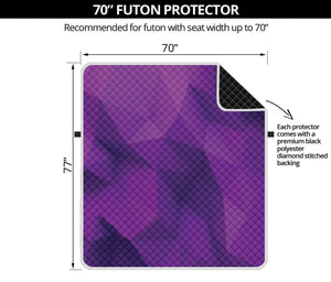 Purple Polygonal Geometric Print Futon Protector