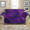 Purple Polygonal Geometric Print Loveseat Protector