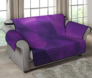 Purple Polygonal Geometric Print Loveseat Protector