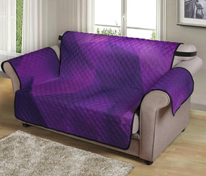 Purple Polygonal Geometric Print Loveseat Protector