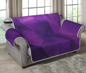 Purple Polygonal Geometric Print Loveseat Protector