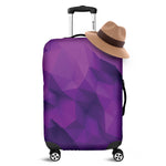 Purple Polygonal Geometric Print Luggage Cover