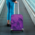 Purple Polygonal Geometric Print Luggage Cover