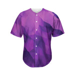 Purple Polygonal Geometric Print Men's Baseball Jersey