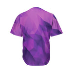 Purple Polygonal Geometric Print Men's Baseball Jersey
