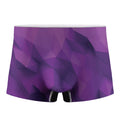 Purple Polygonal Geometric Print Men's Boxer Briefs