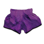 Purple Polygonal Geometric Print Muay Thai Boxing Shorts
