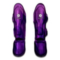 Purple Polygonal Geometric Print Muay Thai Shin Guards