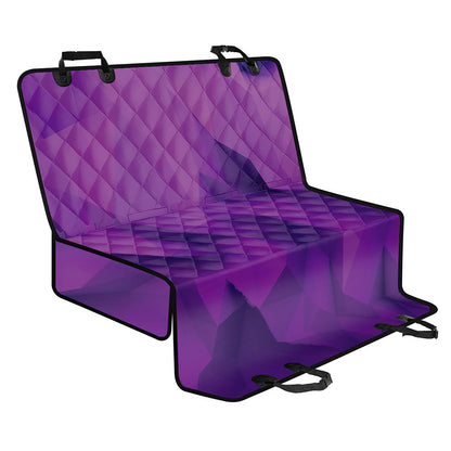 Purple Polygonal Geometric Print Pet Car Back Seat Cover
