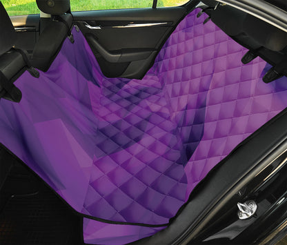 Purple Polygonal Geometric Print Pet Car Back Seat Cover