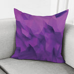 Purple Polygonal Geometric Print Pillow Cover