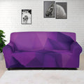 Purple Polygonal Geometric Print Sofa Cover
