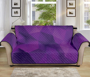 Purple Polygonal Geometric Print Sofa Protector