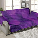 Purple Polygonal Geometric Print Sofa Protector