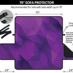 Purple Polygonal Geometric Print Sofa Protector