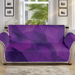 Purple Polygonal Geometric Print Sofa Protector