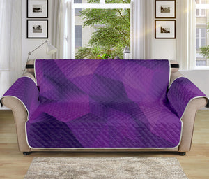 Purple Polygonal Geometric Print Sofa Protector