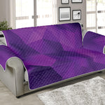 Purple Polygonal Geometric Print Sofa Protector