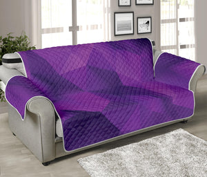 Purple Polygonal Geometric Print Sofa Protector